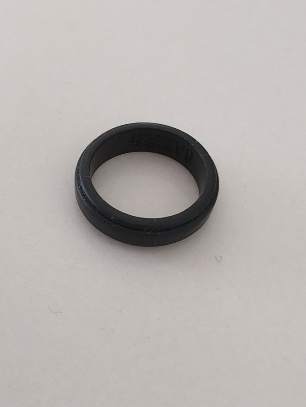 Black Silicone Women’s Ring - Simple Comfort Band Size 8